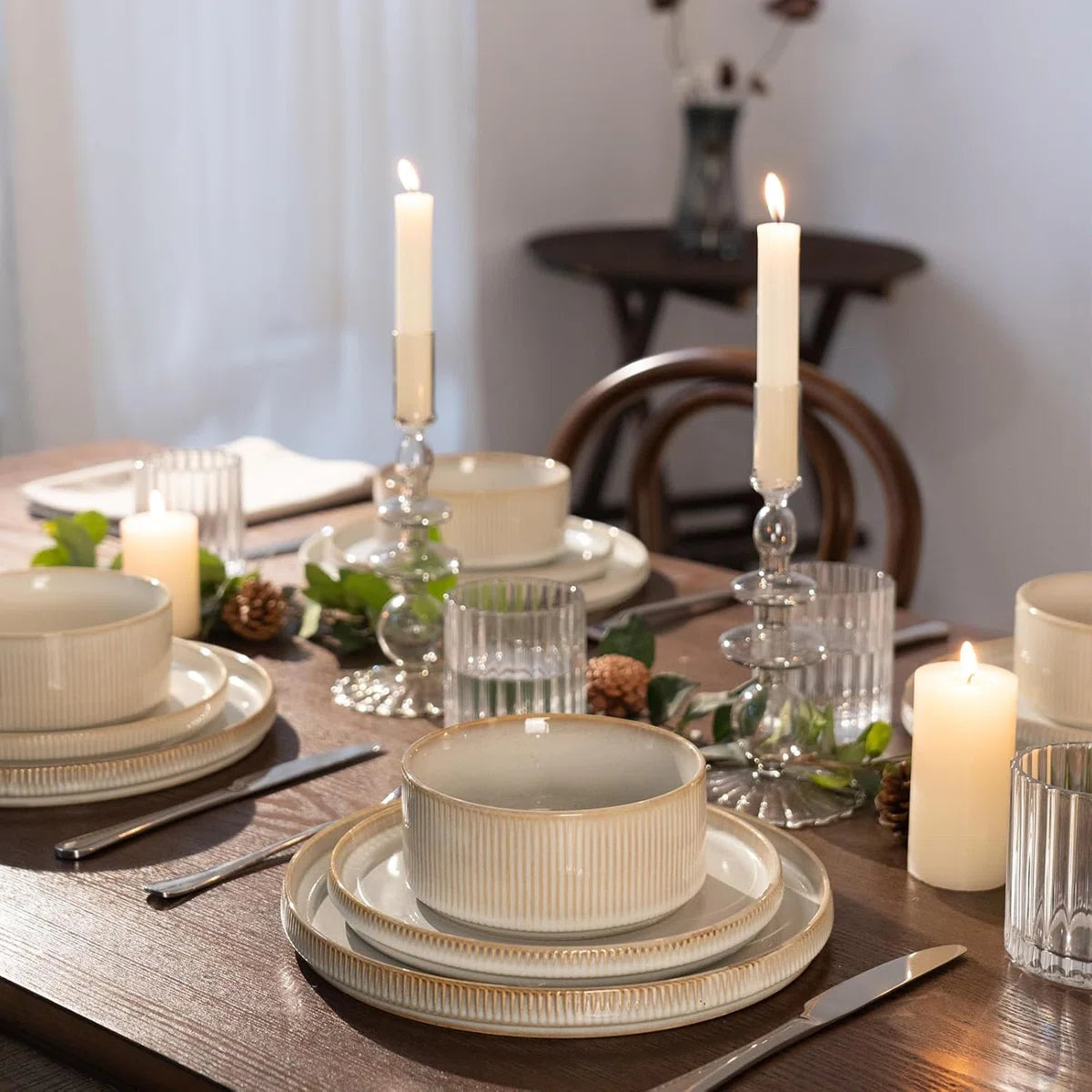 Azal Stoneware Dinnerware Sets, Dish Set
