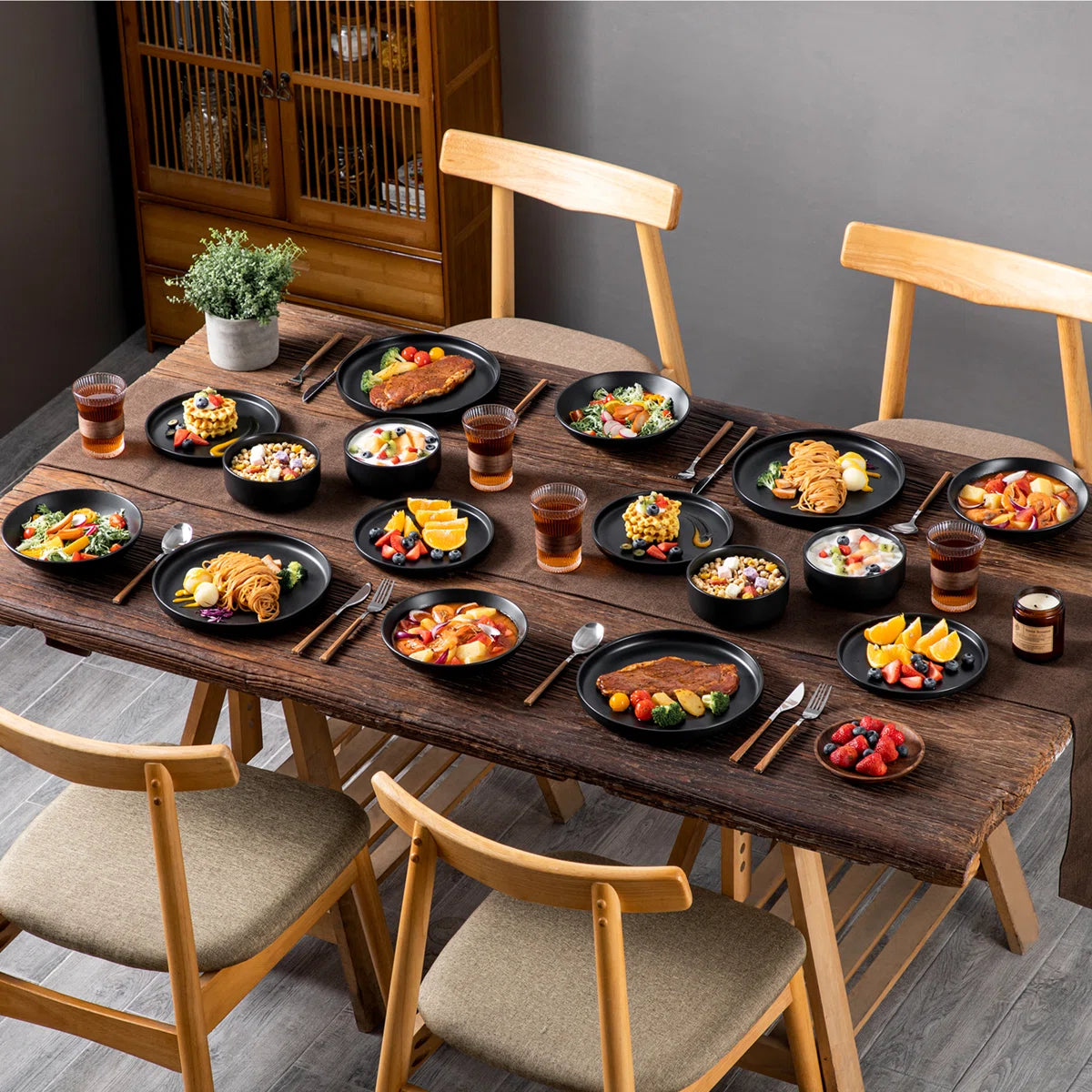 Playa 16 Piece Stoneware Dinnerware Set - Service for 4 (Set of 16)